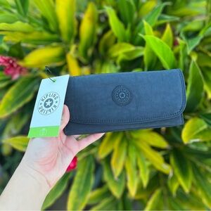 NWT Kipling Money Land RFID Nylon Snap Wallet • Blue Bleu 2